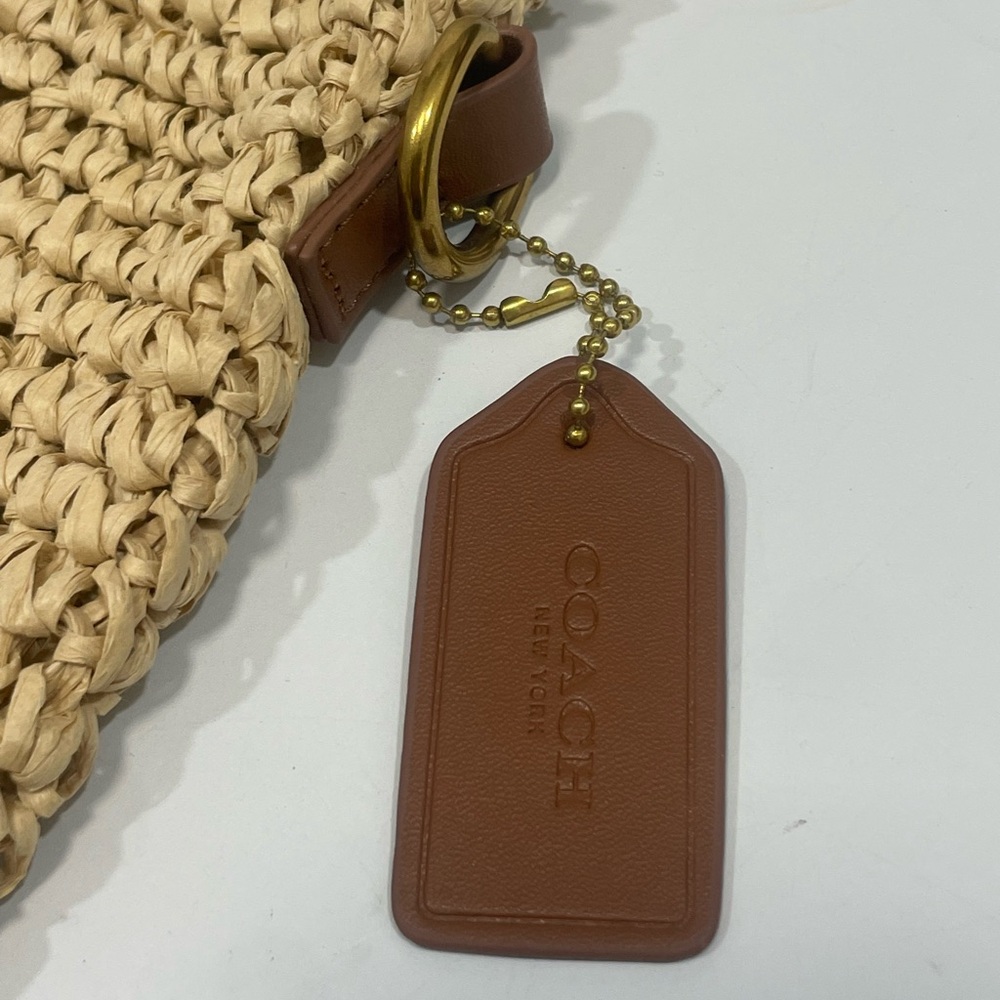 Coach Natural Straw Crochet Tote Bag - Picture 5 of 5